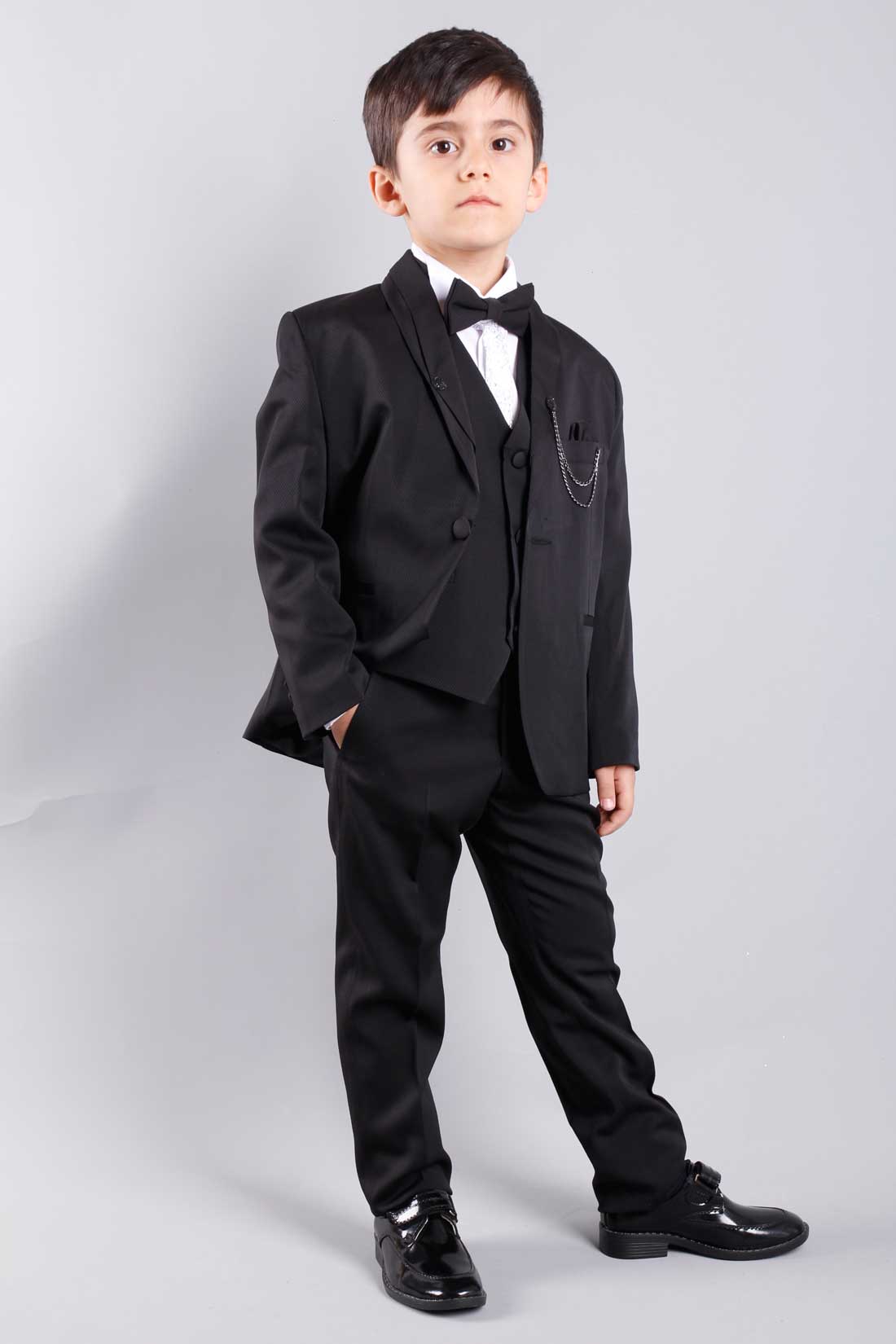 Siyah Çocuk Takım Elbise Damatlık