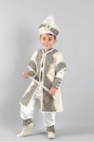 Desenli Krem Kahve Sünnet Takımı